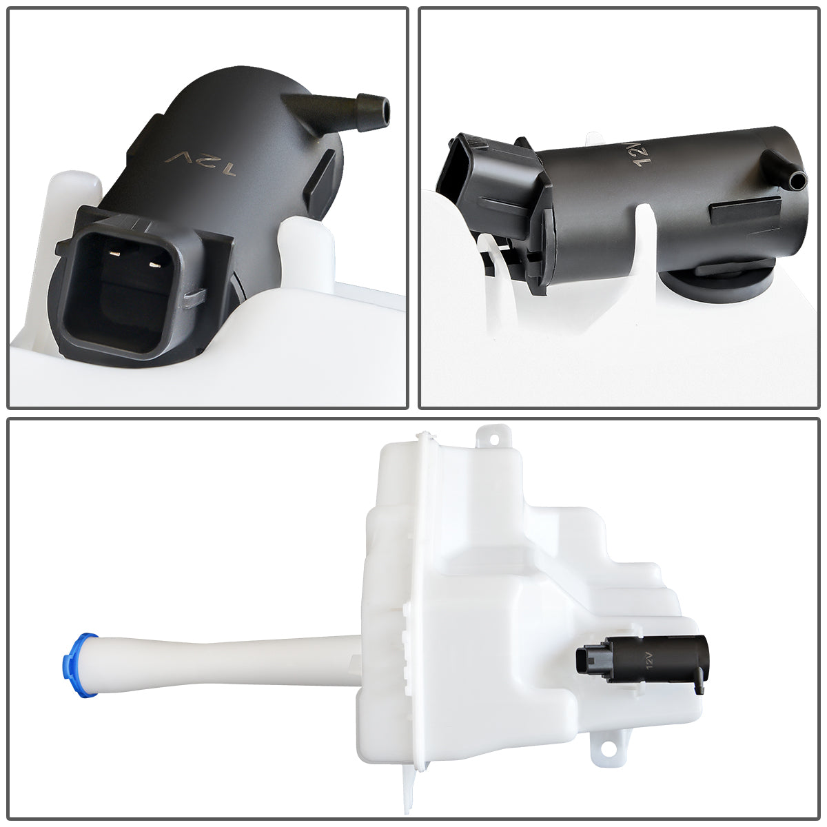 10-13 Kia Forte Windshield Washer Reservoir Tank with Fluid Pump - Replacement Part for Car Washing & Windshield Cleaning