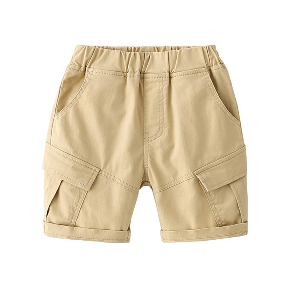 DINGDONG'S CLOSET Boys' Cargo Shorts for Toddlers - Comfortable & Durable Kids' Summer Shorts with Pockets | Perfect for Playtime, Outdoor Adventures & Everyday Wear