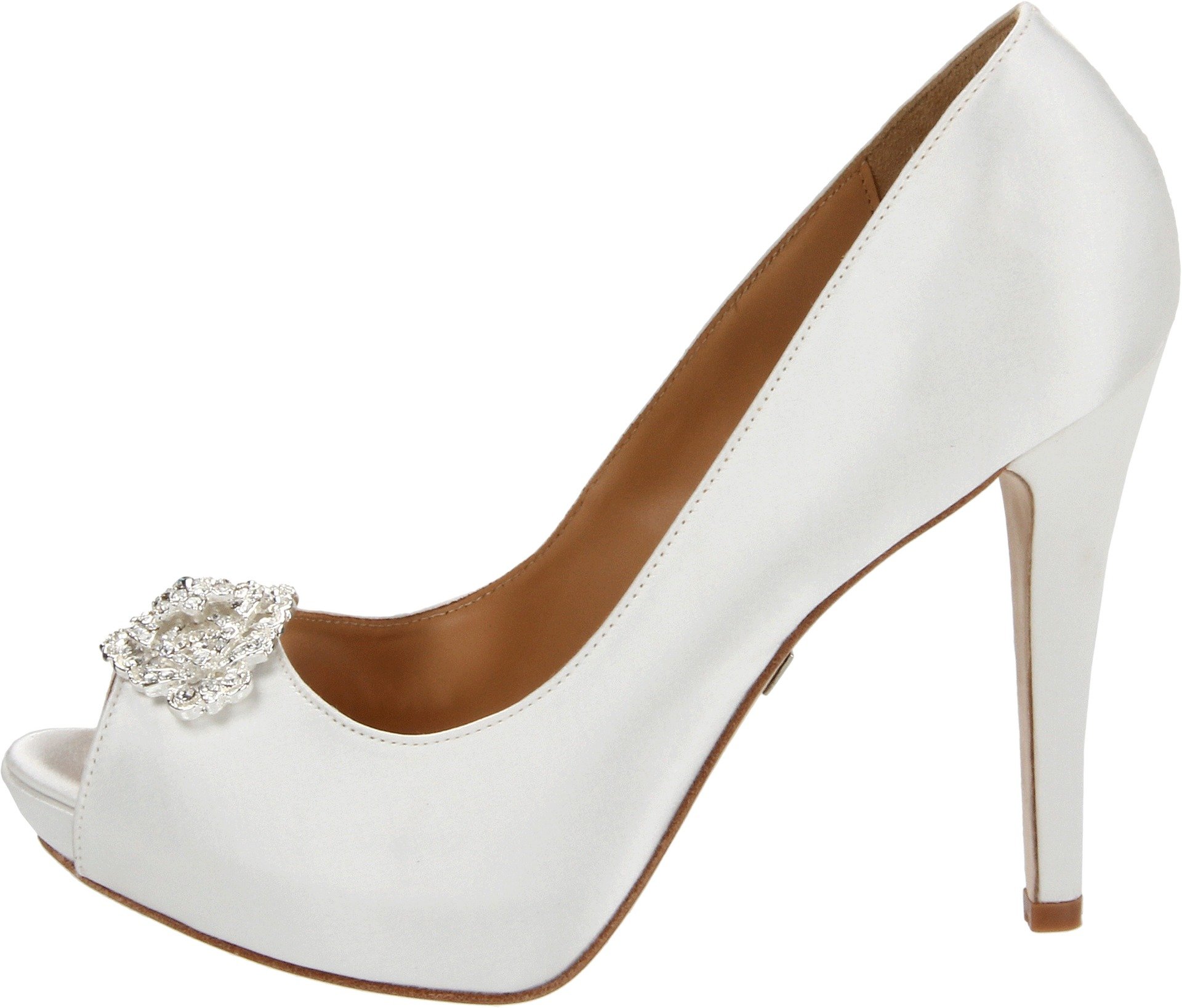 Badgley Mischka Women's Goodie Peep-Toe Pumps - Elegant High Heel Dress Shoes for Weddings, Parties & Special Occasions