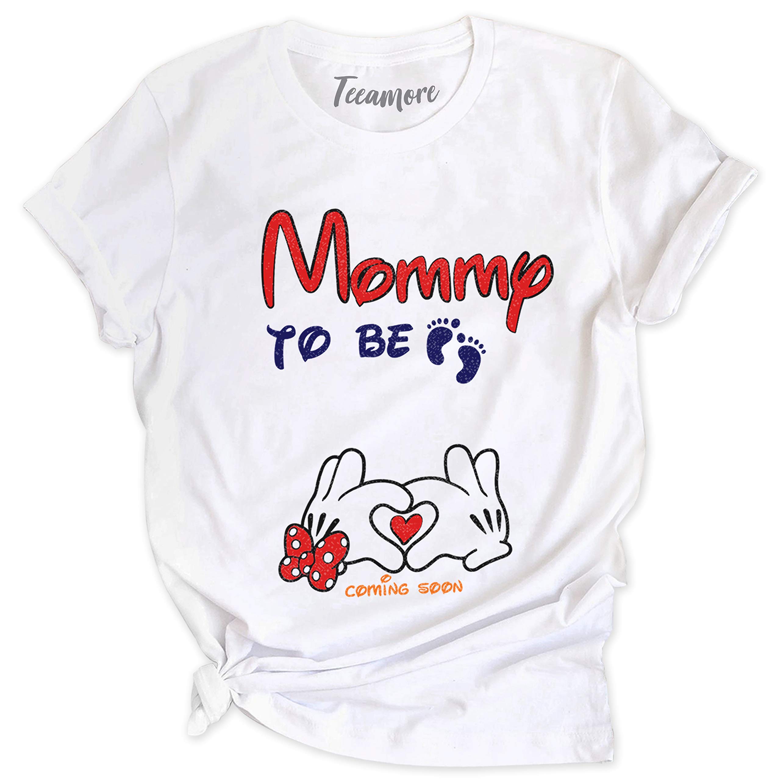 TEEAMORE Mommy & Daddy to Be Shirts - Cute Baby Reveal Matching Tees for New Parents - Perfect Gender Reveal & Maternity Photo Shoot Outfits