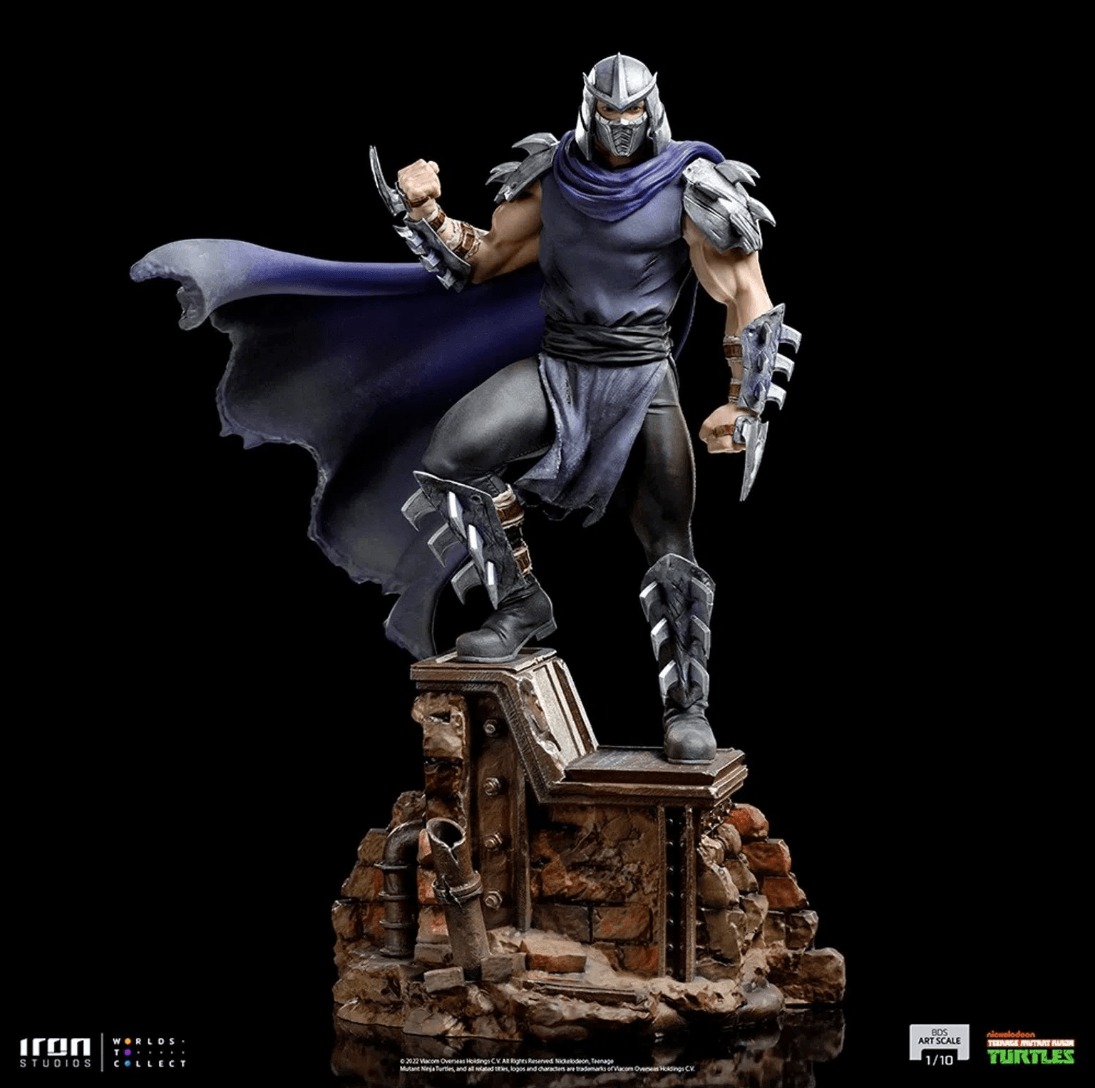 Iron Studios TMNT Shredder BDS Art Scale 1/10 Statue - Teenage Mutant Ninja Turtles Villain Collectible for Display & Home Decor