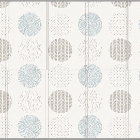 Vintage Blue Spot Silky Play Mat for Babies & Toddlers - Soft Non-Slip Floor Mat for Crawling, Playtime & Nursery Decor