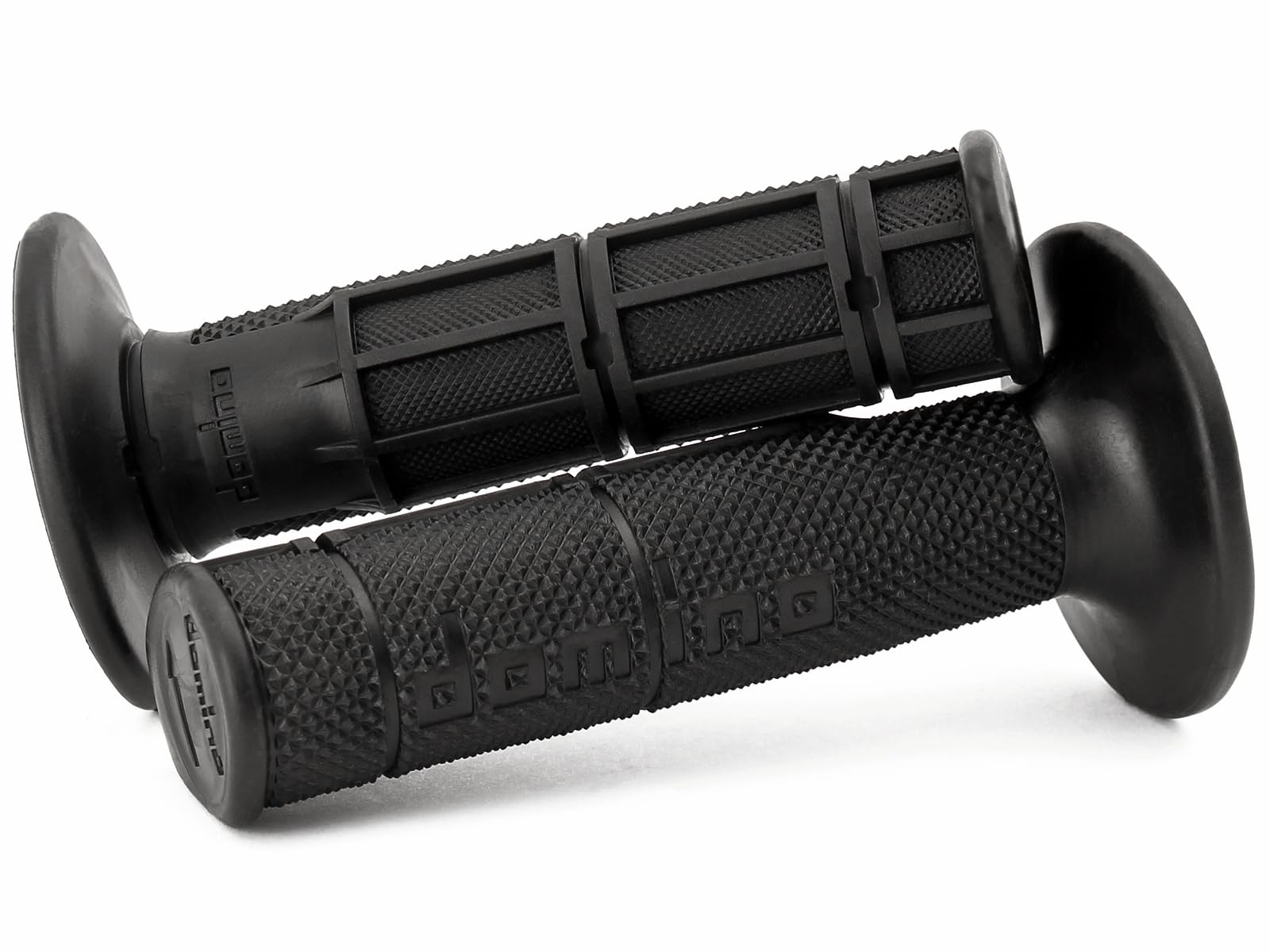 Domino Racing Victor Half Waffle Dirt Bike Grips - Premium Motorcycle Handlebar Grips for Off-Road, MX & ATV - Enhanced Comfort & Control for Trail Riding & Motocross