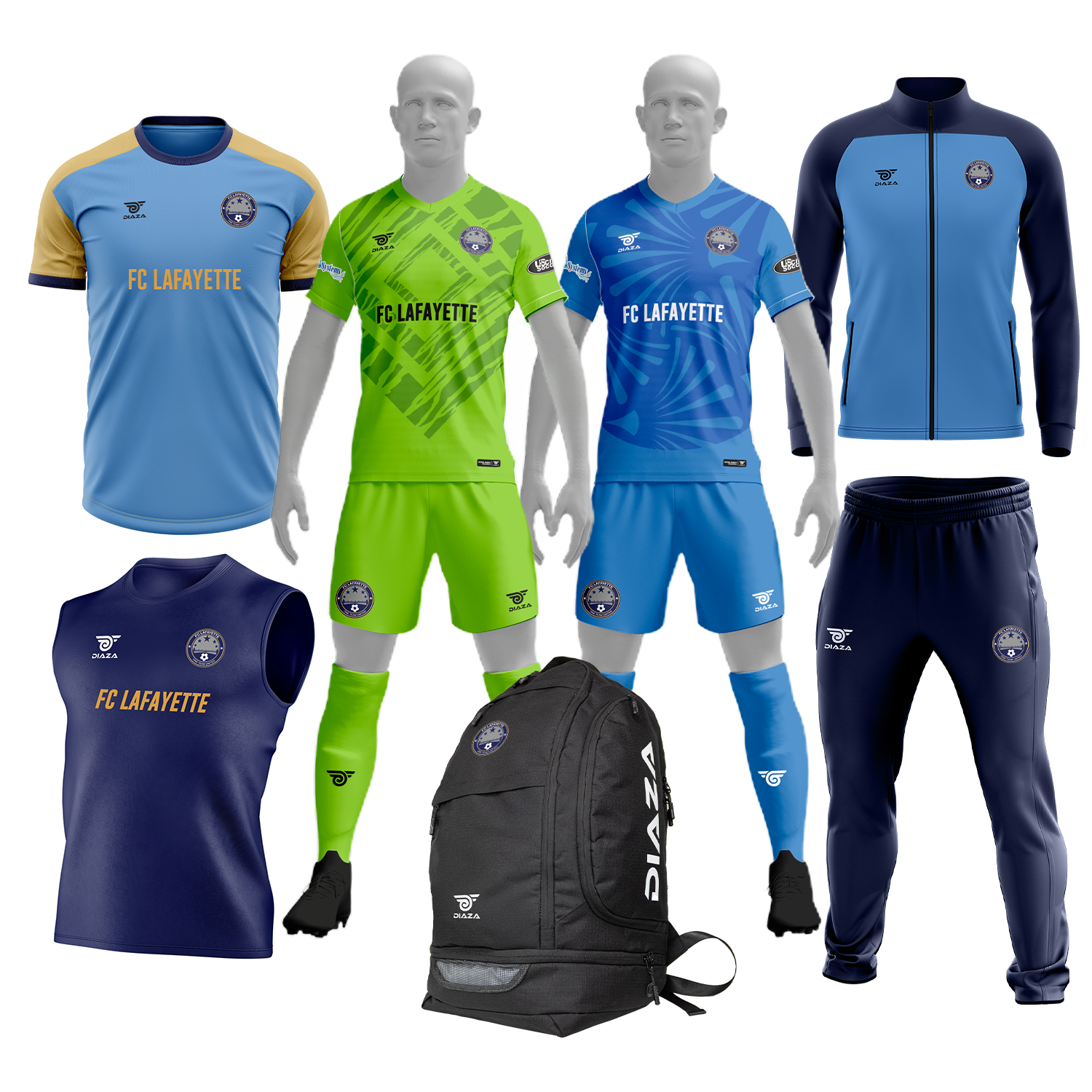 FC Lafayette Goalkeeper Bundle - Professional Soccer Goalkeeper Gloves & Jersey Set for Training and Matches