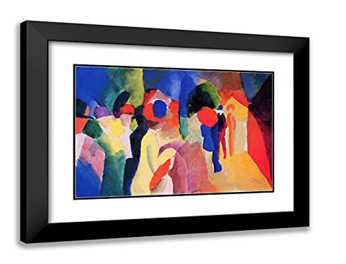 Black Modern Wood Frame with Double Matting