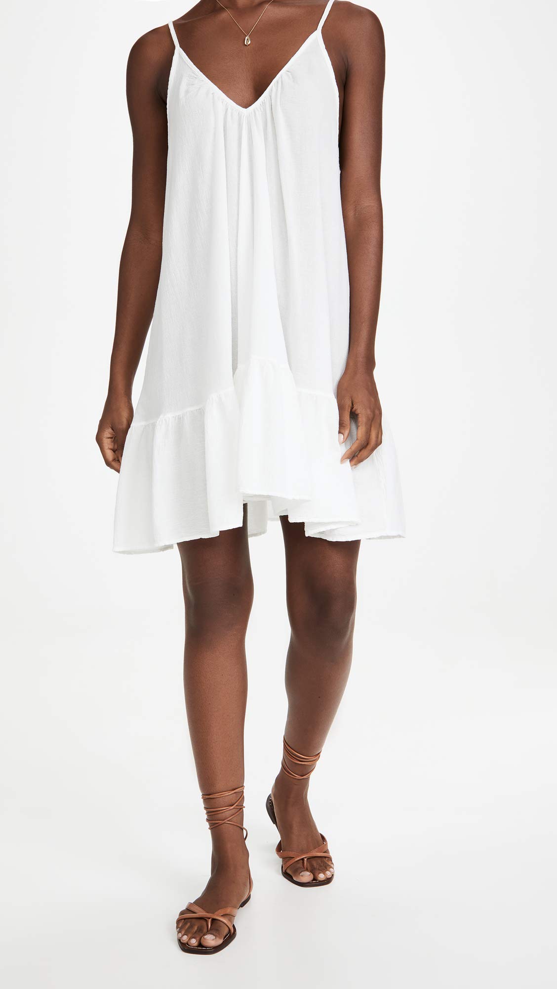 9SEED Women's St Tropez Ruffle Mini Dress - Summer Beach Party Cocktail Dress for Vacation, Date Night & Special Occasions