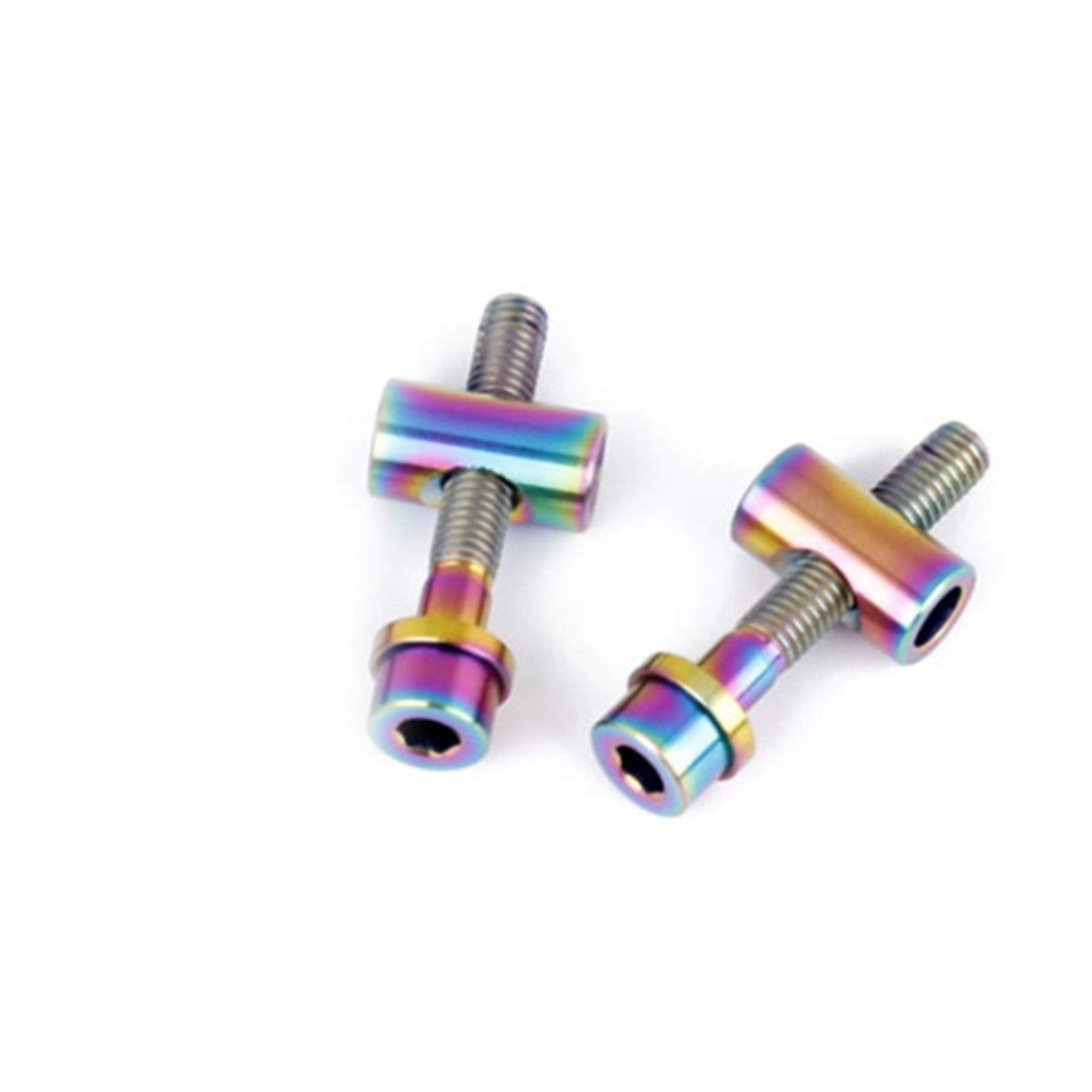 ZHIPAIJI Titanium Alloy M5x30/40 Hex Socket Bicycle Screws - Mountain Bike Repair Fasteners Kit (Colorful M5x30) - Perfect for MTB Maintenance & DIY Bike Upgrades