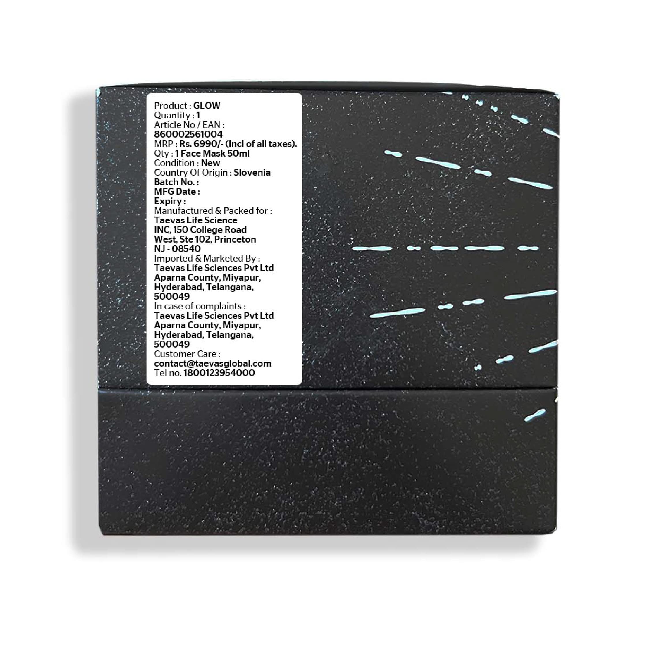 Slova Glow Magnetic Face Mask - Dark Spot Corrector for Hyperpigmentation, Anti-Aging Treatment to Reduce Fine Lines & Wrinkles - Detoxifying Black Charcoal Mask with Magnet (50ml) - Perfect for Nighttime Skincare Routine & Spa Days