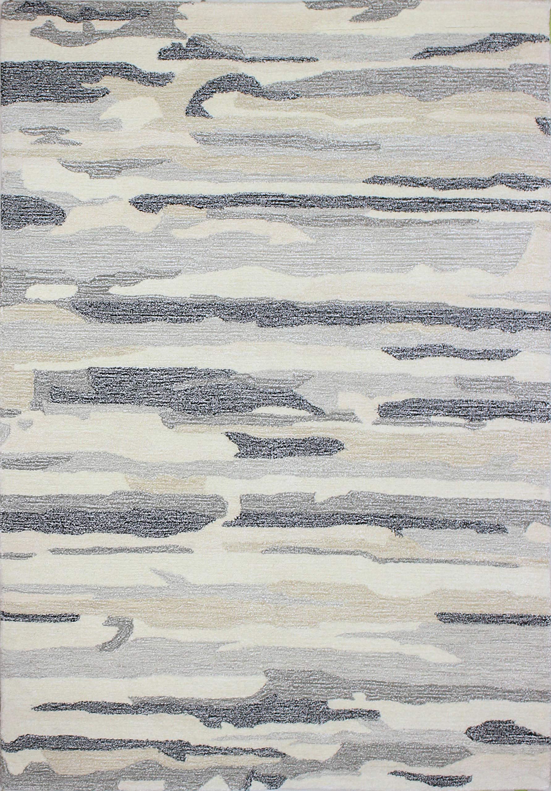 Bashian Collection 5' x 7.6' Ivory/Black Luxury Hand Tufted Wool & Viscose Area Rug - Soft Living Room Rug, Durable Entryway Runner, Elegant Home Decor for Bedroom, Dining Room & Office Spaces