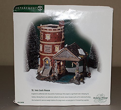 Department 56 St. Ives Lock House Collectible Village Building - Christmas Village Display, Holiday Home Decor, Winter Wonderland Scene