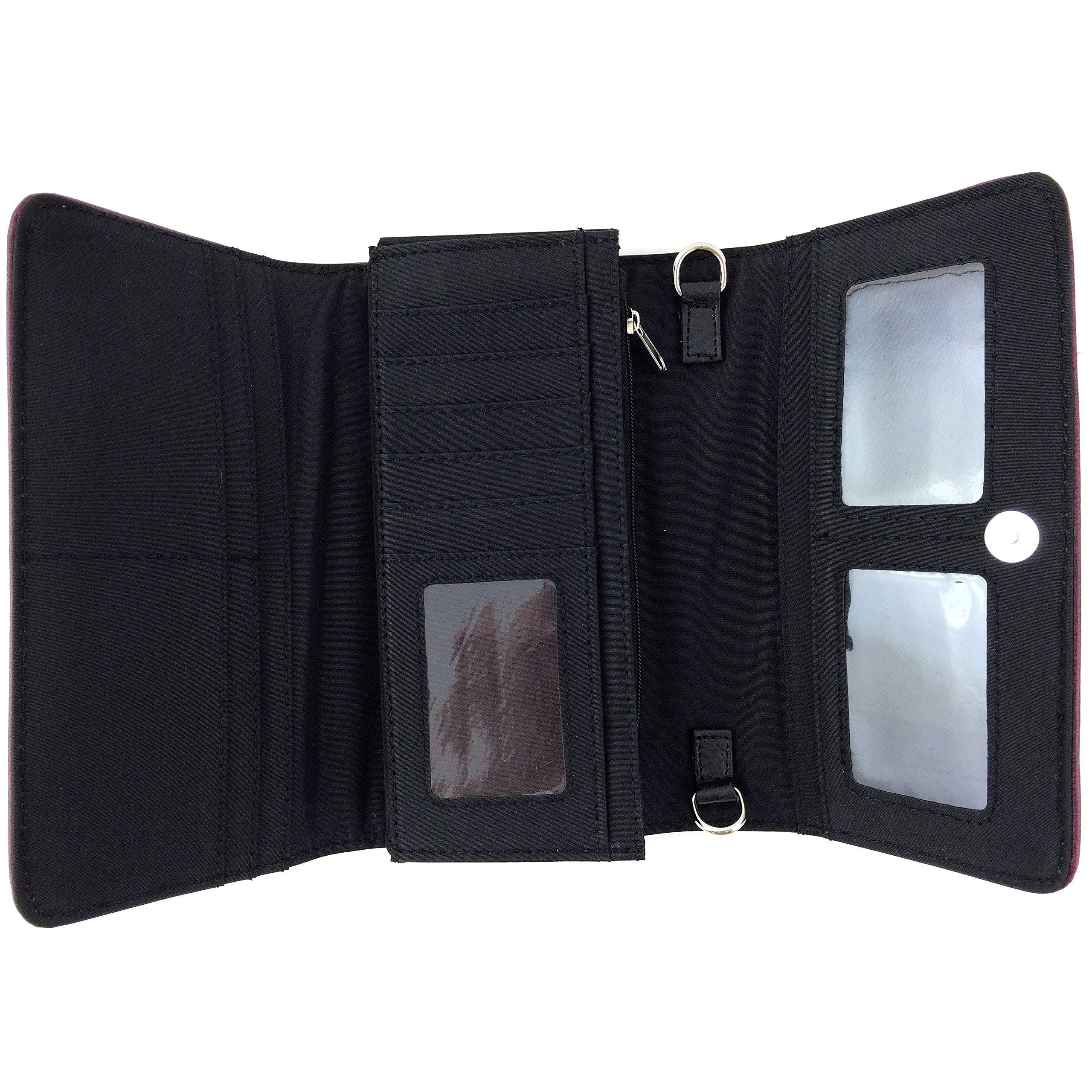 Zelris Women's Concealed Carry Handbag & Wallet Set with Abstract Butterfly Buckle - Stylish CCW Purse for Everyday Carry, Travel, and Outdoor Activities