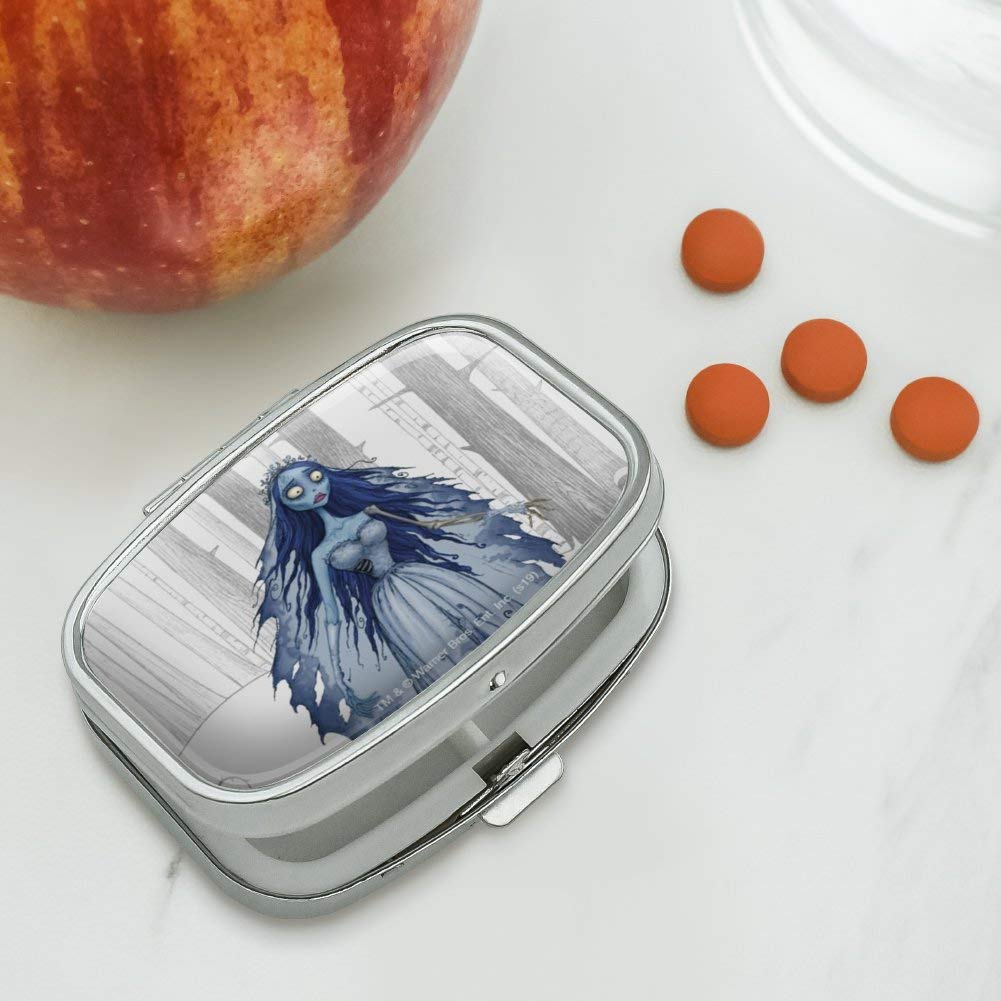 Corpse Bride Themed Rectangle Pill Case & Trinket Box - Perfect for Cosplay, Halloween, and Gothic Gift Giving