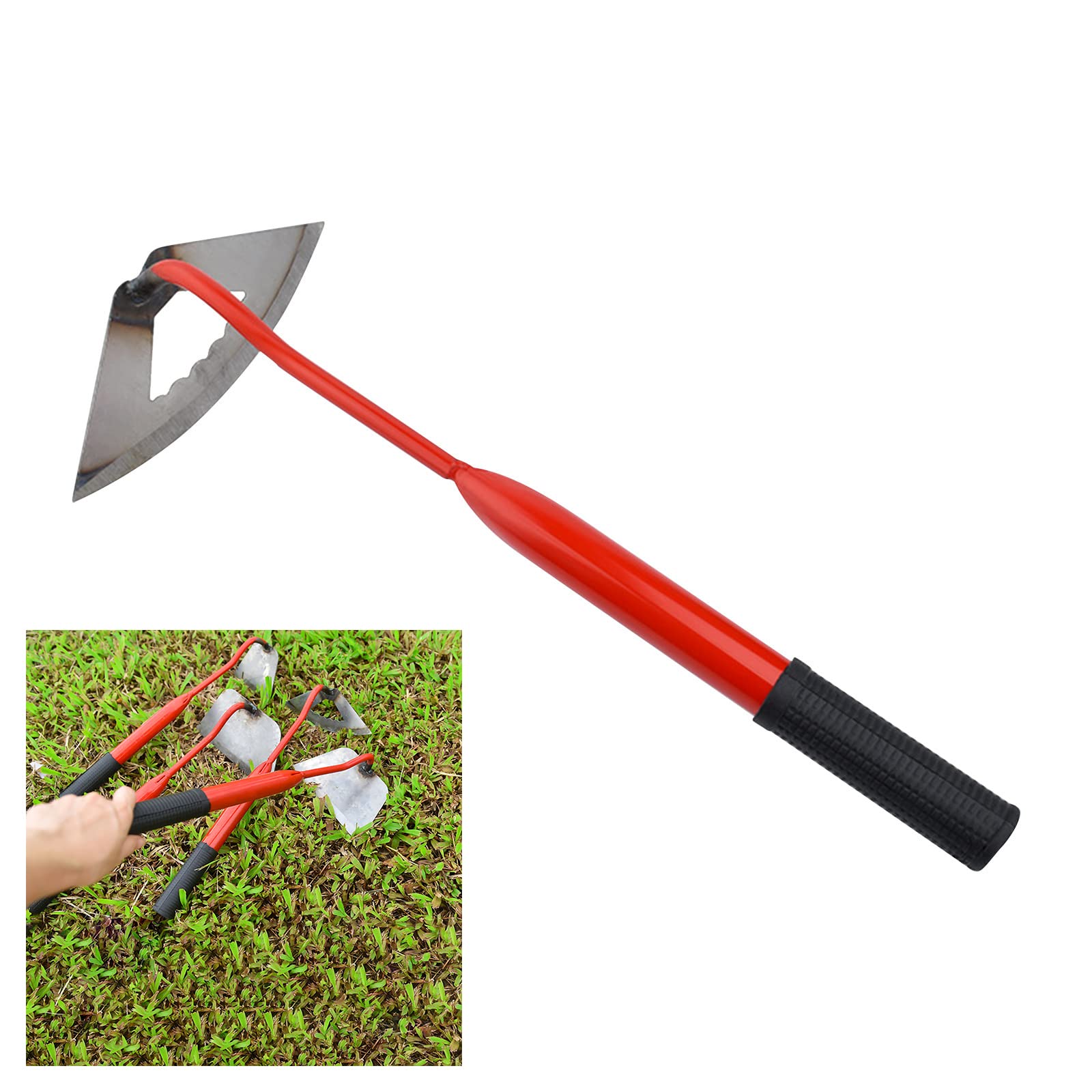 KaSilio Hollow Hoe Garden Tool - All-Steel Hardened Weeding & Digging Tool for Outdoor Farming, Gardening, and Landscaping | Durable Multi-Purpose Hoe for Soil Cultivation, Weed Removal, and Vegetable Planting