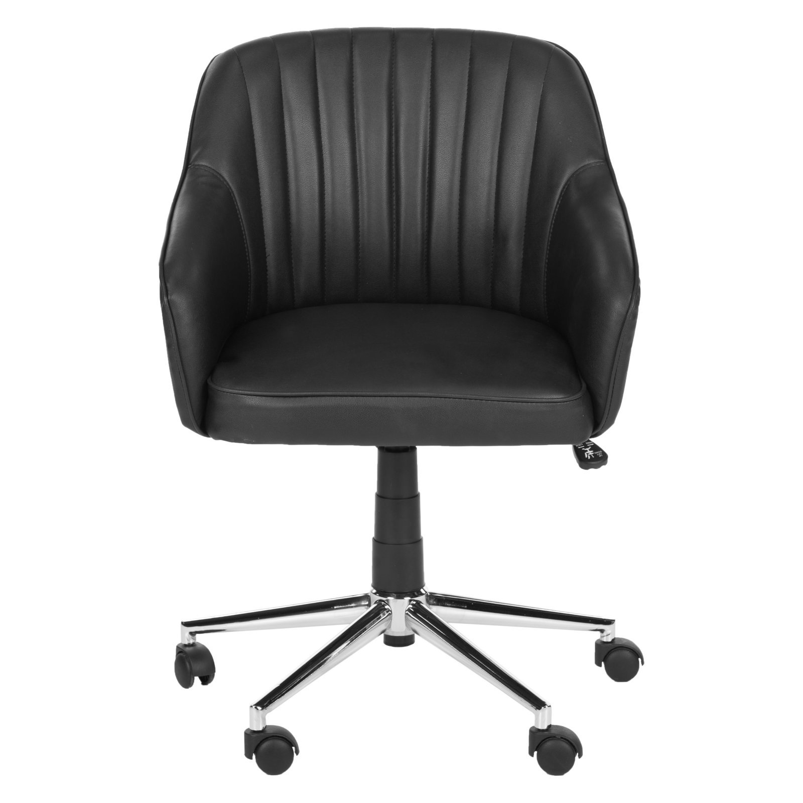 SAFAVIEH Home Collection Hilda Black Modern Office Desk Chair - Ergonomic Rolling Swivel Chair for Home Office, Study, Gaming & Workspace