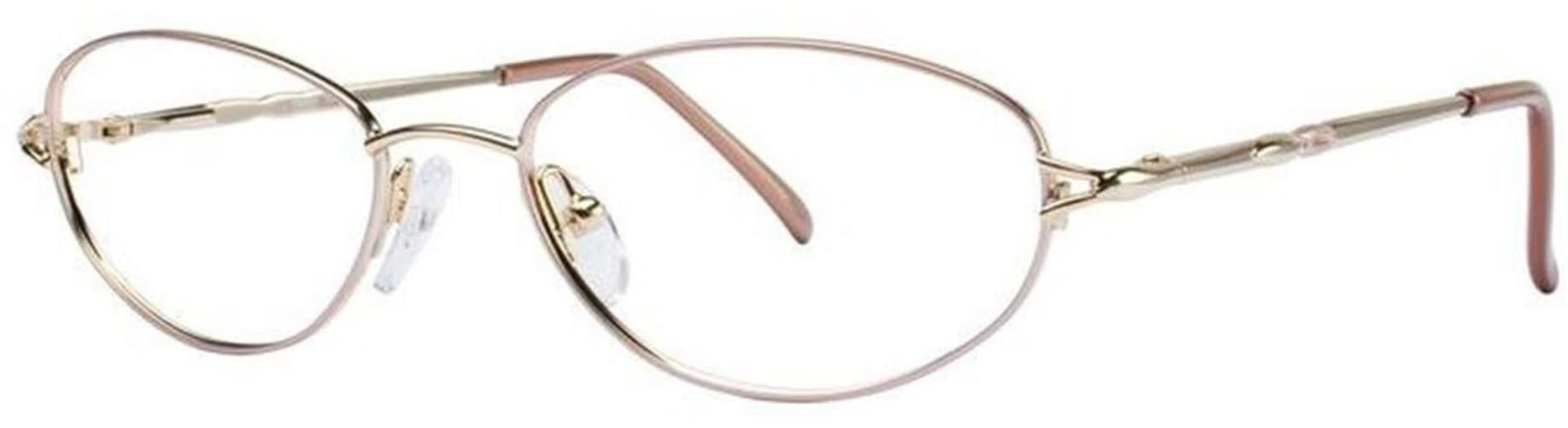 Destiny Eyeglasses Blaire - Golden Rose Frame 50mm for Women, Stylish & Lightweight Eyewear for Reading, Driving, and Everyday Fashion