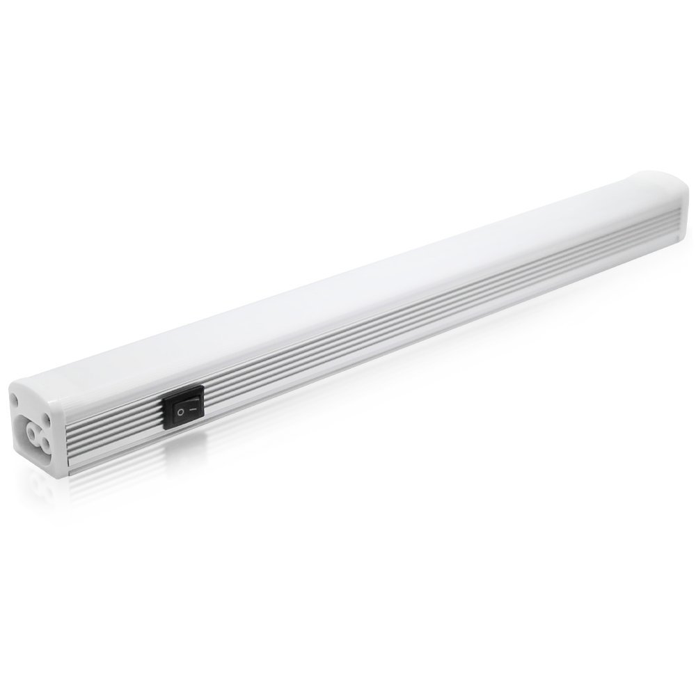 Extendable 6W LED Under Cabinet Lighting Fixture - 110V Warm White 3000K - 72 LEDs with 120° Beam Angle - Aluminum Housing for Kitchen, Bathroom, Closet & Accent Lighting - Perfect for Task Lighting and Home Decoration