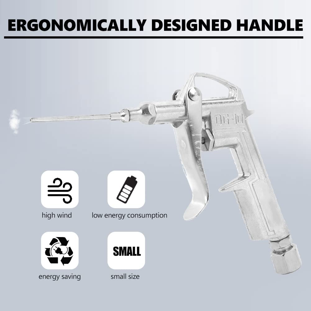 DG-10 Adjustable Pneumatic Air Nozzle Blow Gun - Aluminum Alloy Dust Cleaning Tool for Motorcycle Repair, Workshop & Industrial Cleaning (High-Pressure Air Duster for Auto Maintenance, Electronics, HVAC Systems)