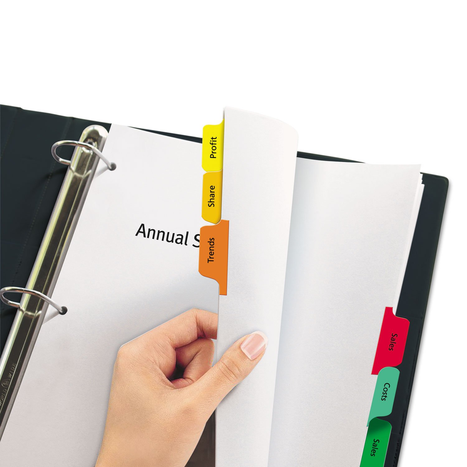 Avery Index Maker Punched Clear Label Tab Dividers - 5-Tab Set for Organizing Files, Folders & Binders - Perfect for Office, School & Home Organization