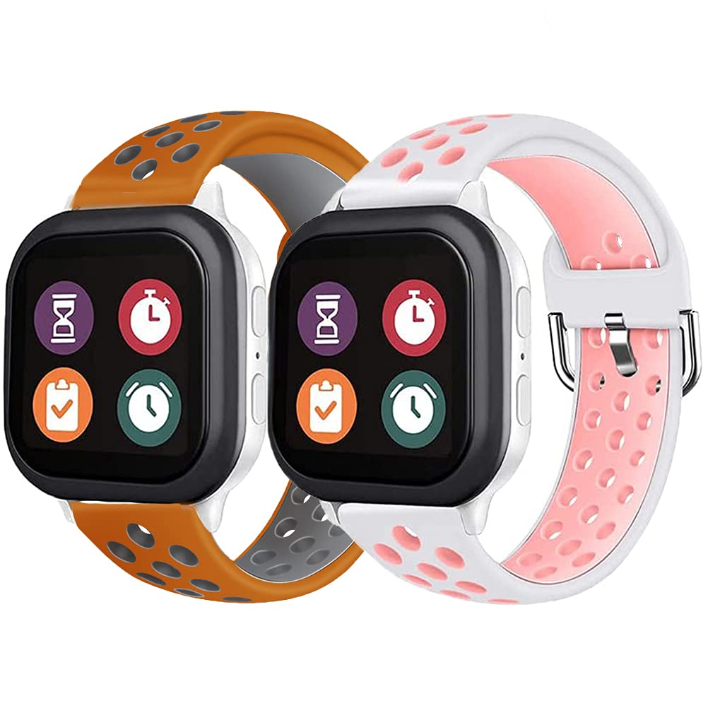 2-Pack Silicone Bands for Gizmo Watch 1/2 - Soft Breathable Replacement for Kids | Sports & Daily Wear