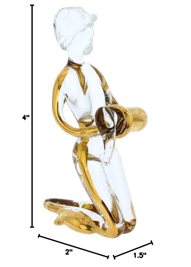 Authentic Murano Glass Aquarius Zodiac Sign Figurine - Handmade in Venice, Italy | Perfect for Home Decor, Astrology Gifts & Zodiac Collections