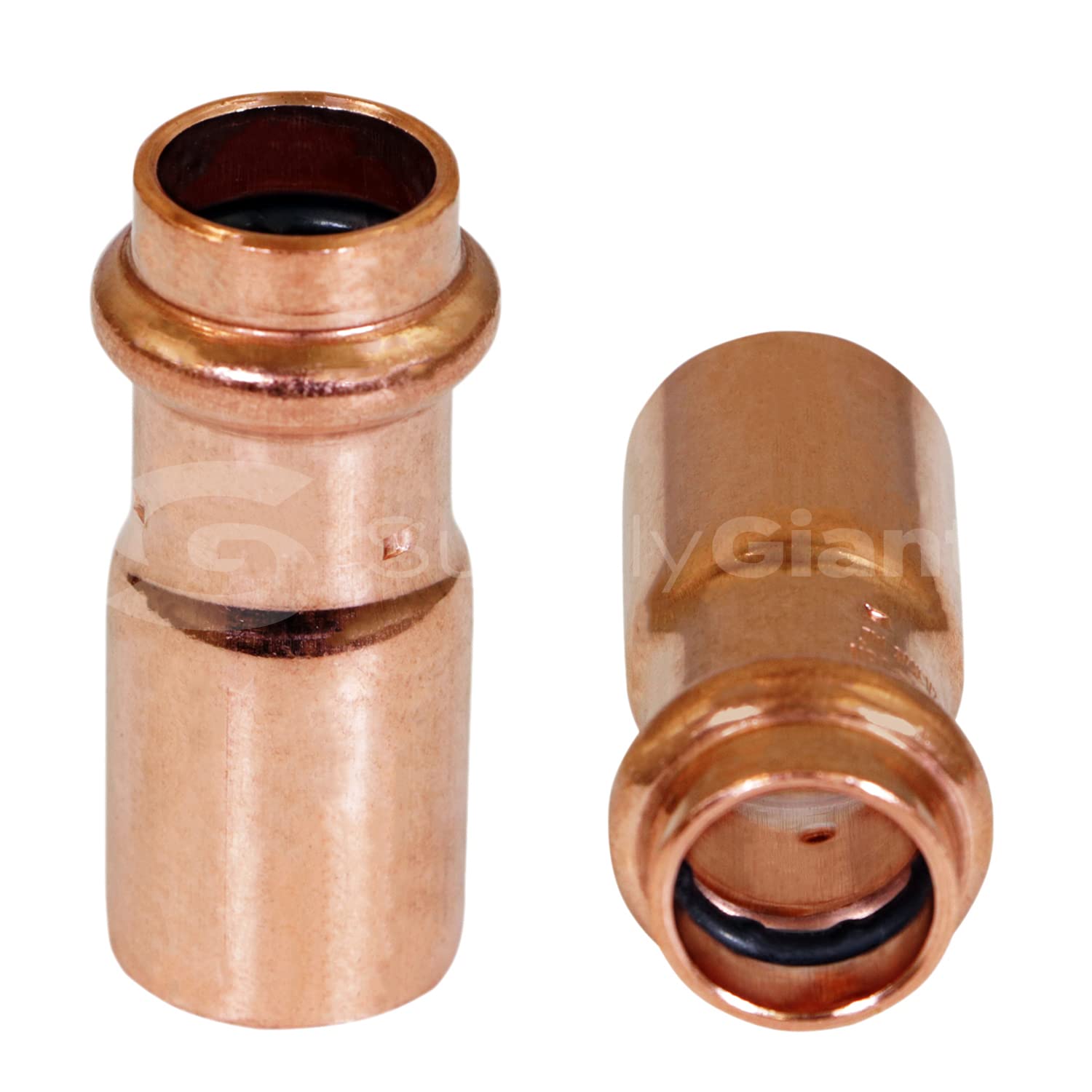GQSD4232 Copper Fitting Reducer 2 Inch FTG x 1 Inch Press - Small Size for Plumbing & HVAC Systems - Perfect for Water Supply Lines, Pipe Connections & Repair Projects