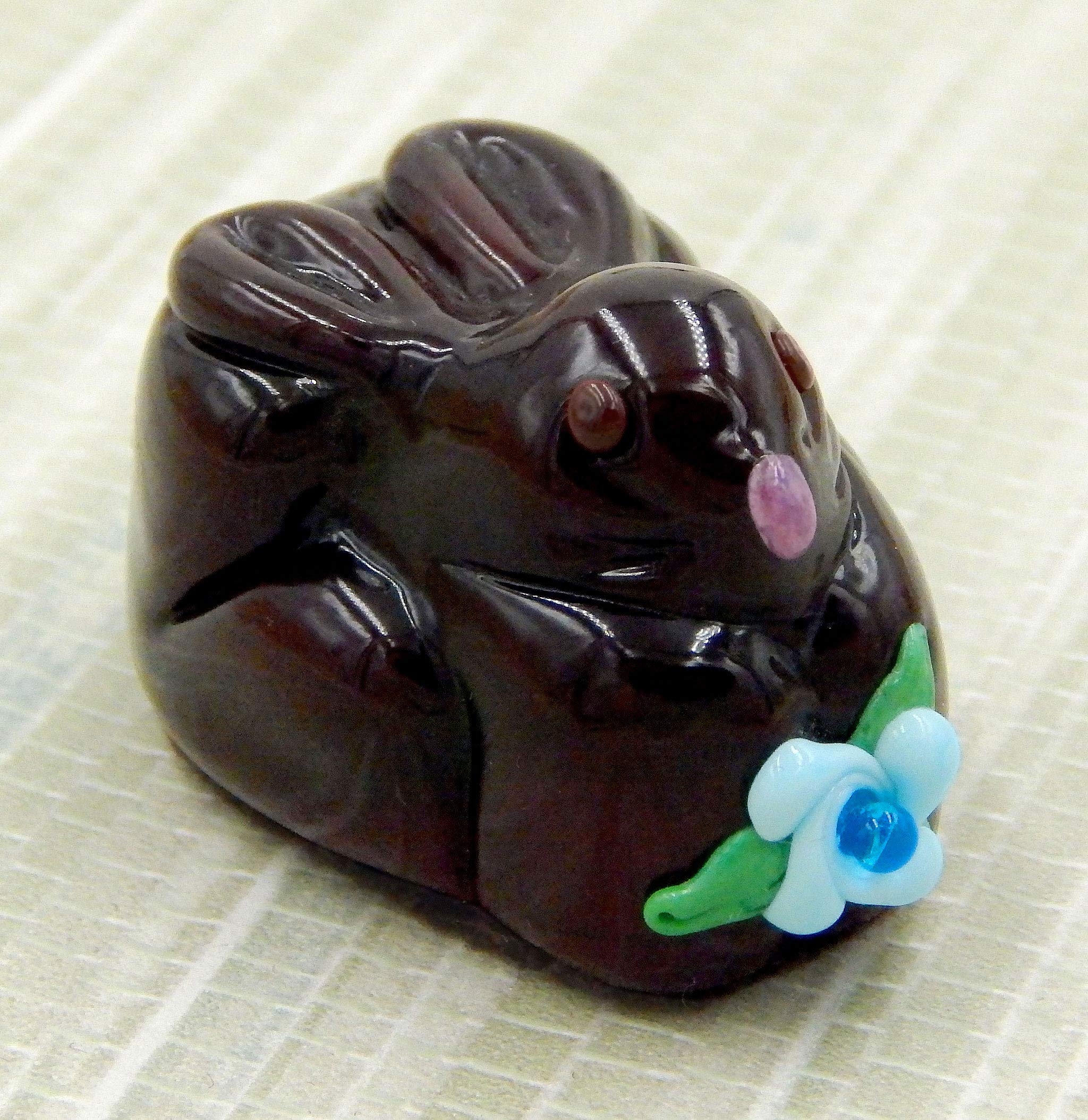 Handmade Art Glass Bunny Rabbit Chocolate Gift - Elegant Easter Décor for Home, Party & Holiday Celebrations | Perfect for Easter Baskets, Table Centerpieces & Spring Gifting