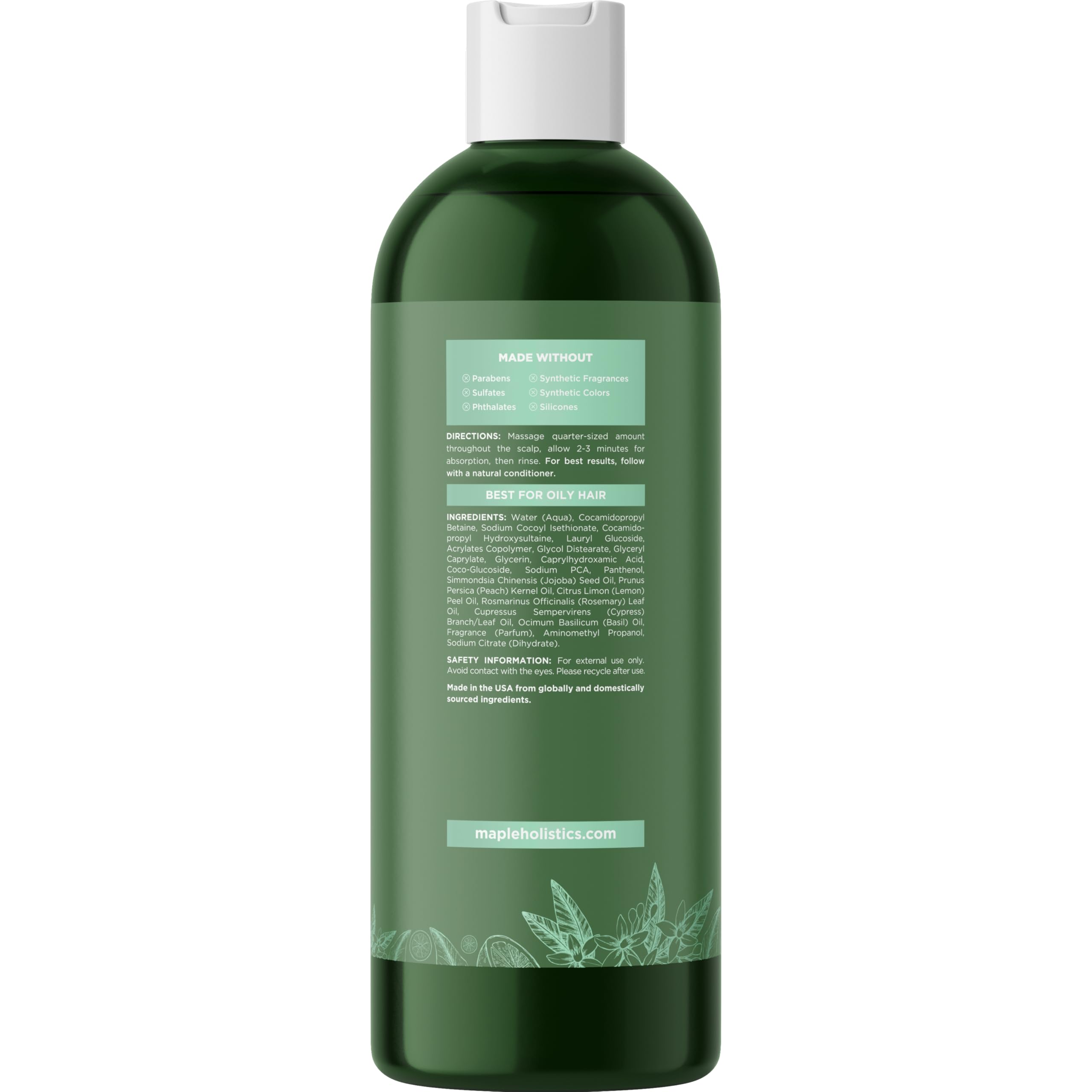 Clarifying Shampoo for Buildup & Oily Hair - Deep Cleansing Rosemary Shampoo with Refreshing Lemon & Jojoba Oil - Anti Residue Scalp Treatment for Healthy Hair - 8 Oz - Perfect for Daily Use & Post-Workout Refresh