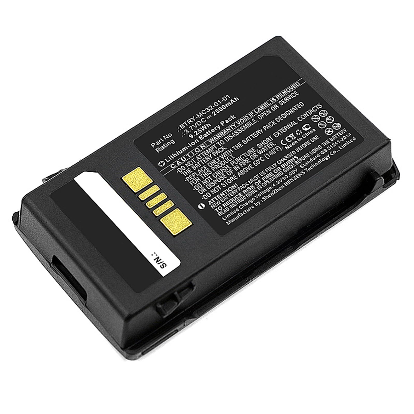 Synergy Digital Barcode Scanner Battery - 2500mAh Li-ion Replacement for Motorola 82-000012-01 & BTRY-MC32-01-01 - High Capacity 3.7V Power Solution for MC32 Scanners - Perfect for Retail, Warehouse & Inventory Management