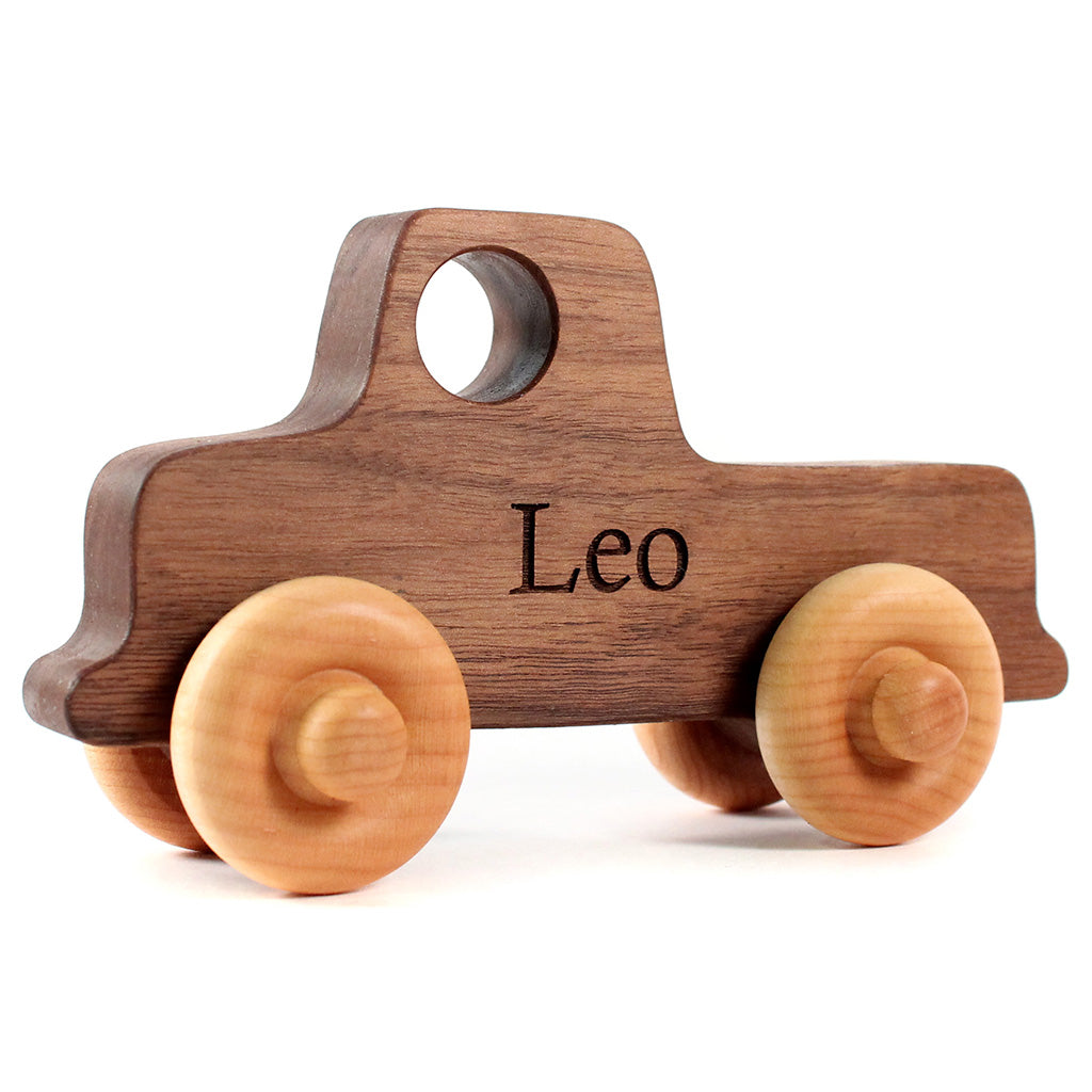 Vintage Wooden Toy Truck for Kids - Classic Retro Pull Back Car for Toddlers & Children - Perfect for Imaginative Play, Gift Giving & Nursery Decor