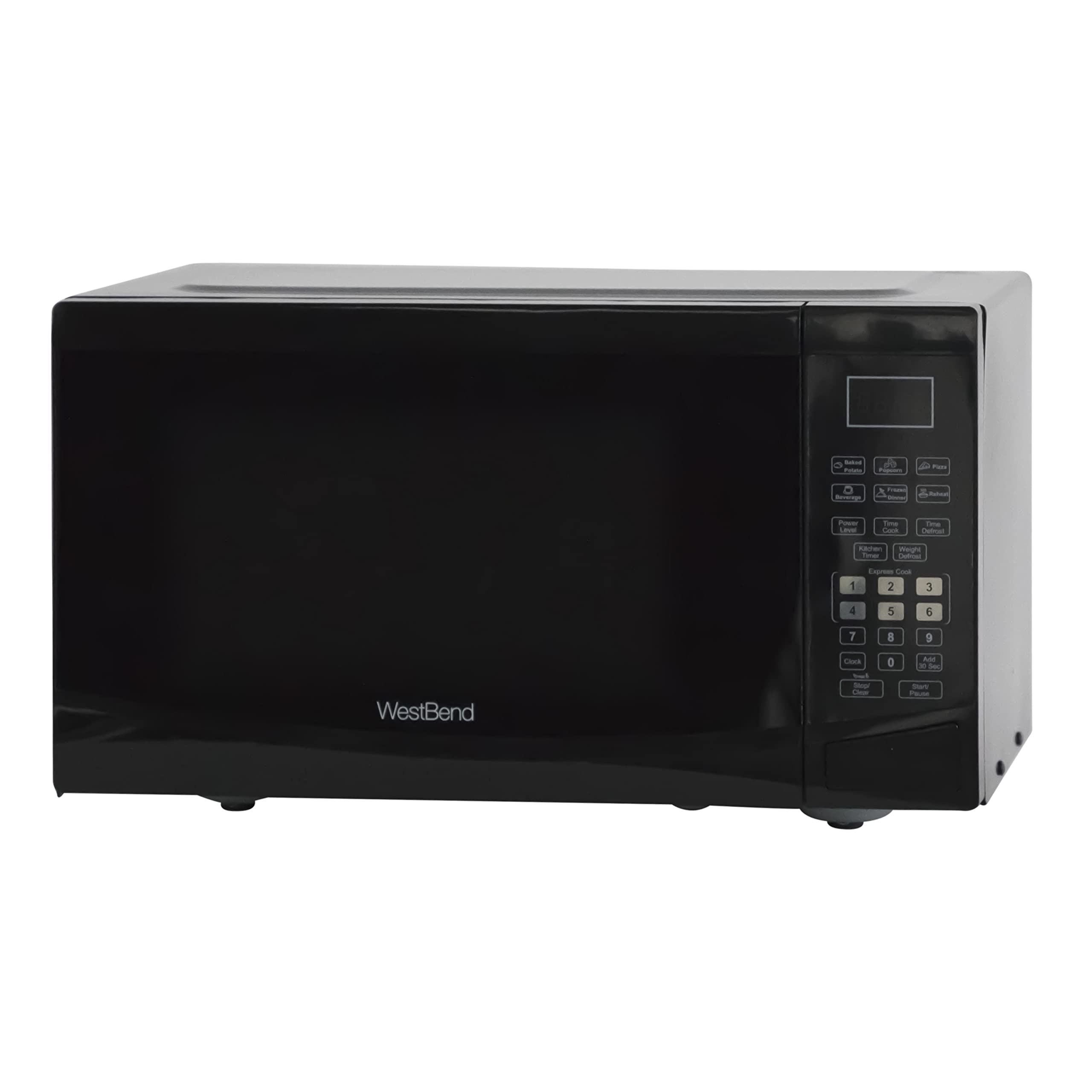 West Bend WBMW92B 900-Watt Compact Microwave Oven with 6 Pre-Set Cooking Modes, Speed Defrost, Electronic Controls & Glass Turntable - Black | Perfect for Dorms, Small Kitchens & Office Break Rooms