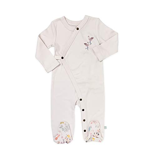 Organic Cotton Baby Footie by Finn + Emma - Soft & Breathable for 9-12 Months (Petal Pink) | Perfect for Playtime, Sleep & Everyday Comfort