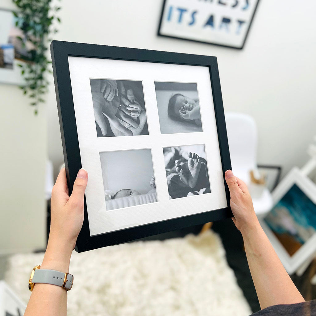 30x30 cm Multi Aperture Photo Frame Collage - Perfect for Wall Decor, Living Room, Bedroom & Office Display