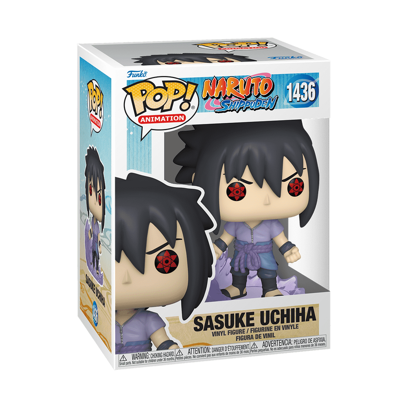 Sasuke Uchiha Funko Pop Vinyl Figure #1436 - Naruto Shippuden Collectible with Protector Case - Perfect for Anime Fans, Gift & Display