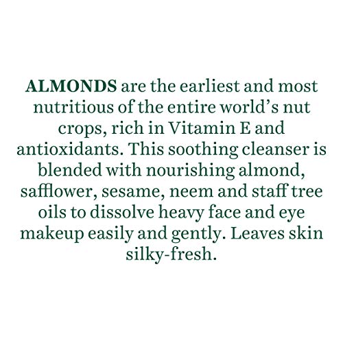 Biotique Bio Almond Oil Soothing Face & Eye Makeup Cleanser - 120ml/4.05oz | Gentle Makeup Remover for Sensitive Skin | Perfect for Daily Skincare & Travel