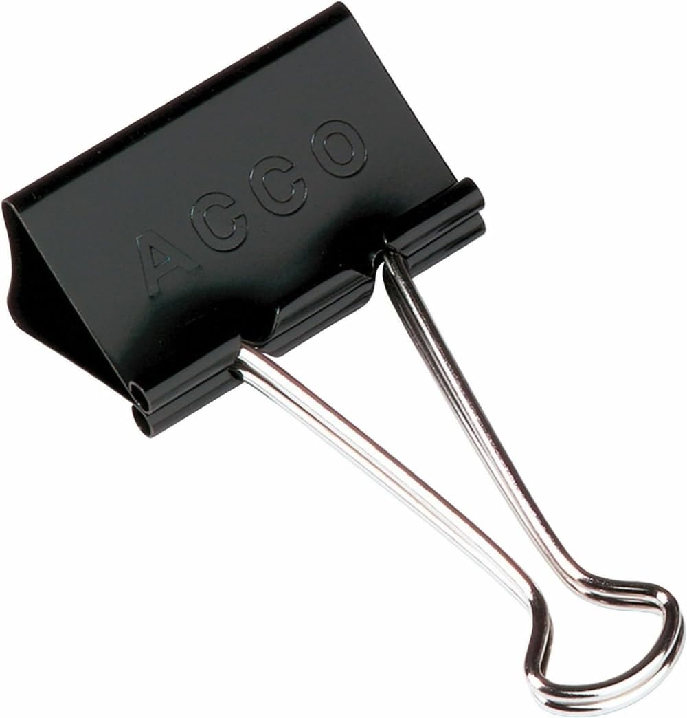 ACCO Premium Large Binder Clips - 12 Pack (1 Box) for Office, School & Home Organization | Heavy Duty Paper Clips for Documents, Files & Bulletin Boards