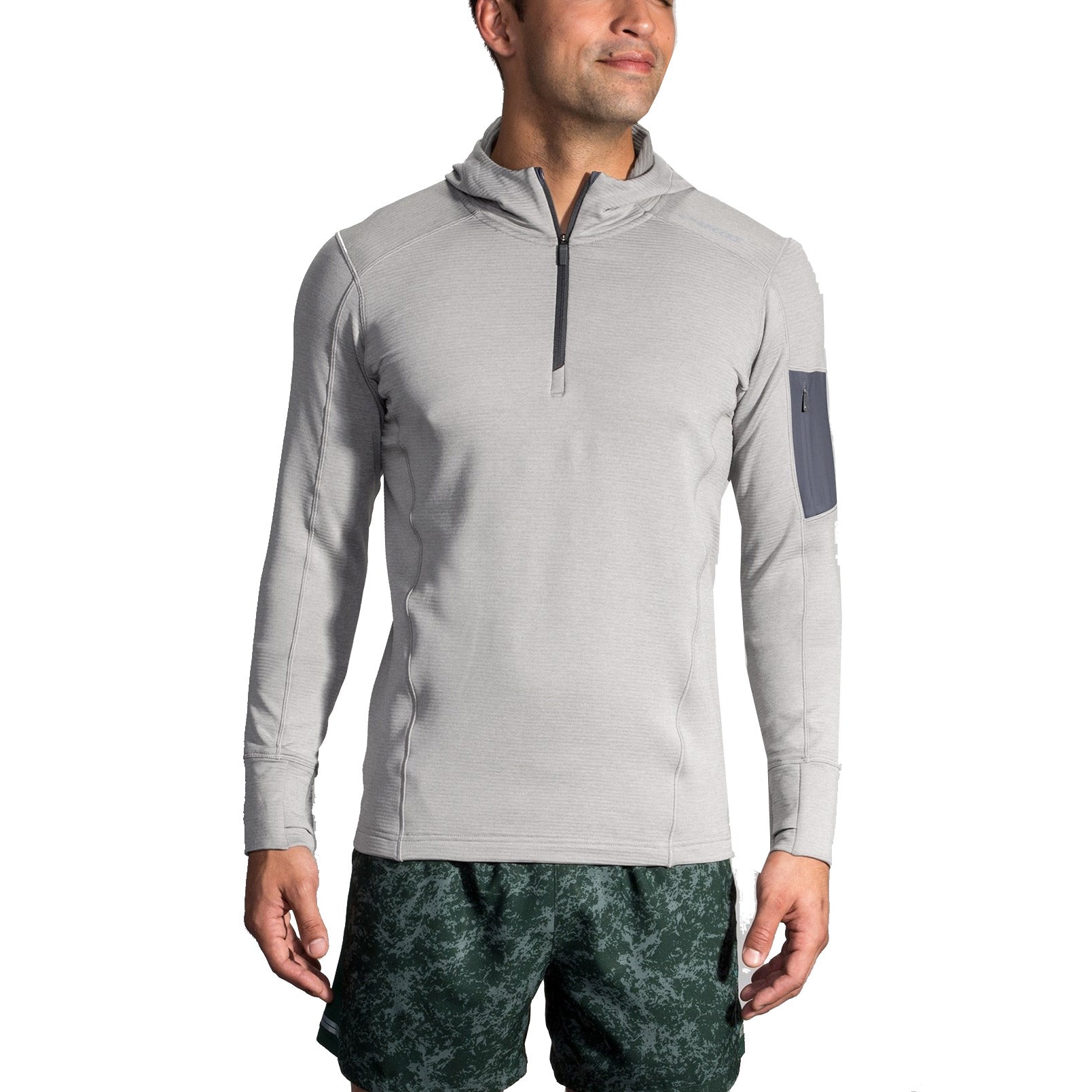 Brooks Men's Notch Thermal Running Hoodie - Lightweight & Breathable for Cold Weather Jogging & Outdoor Workouts