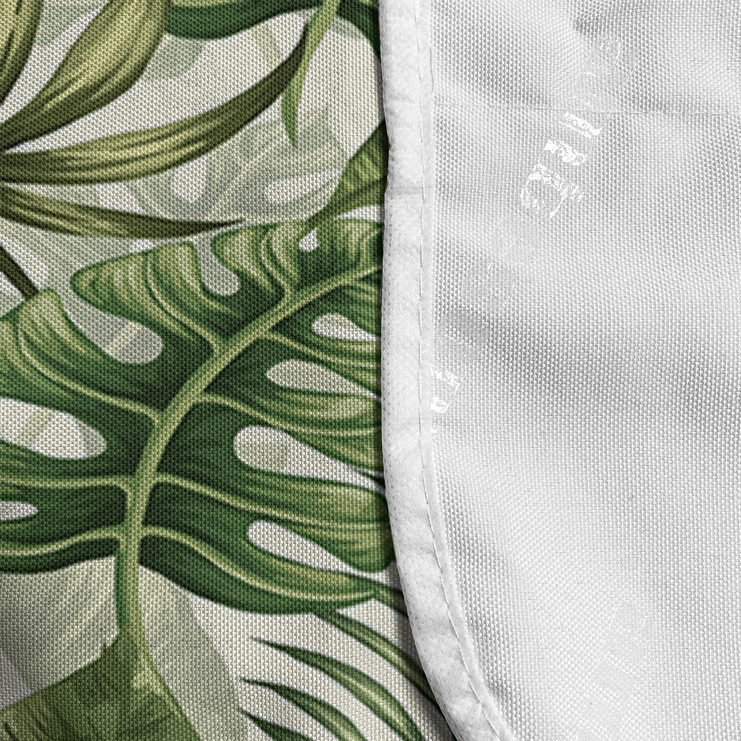 Ambesonne Monstera Leaf Microwave Cover - Waterproof Hawaiian Floral Kitchen Organizer with Pockets, 36