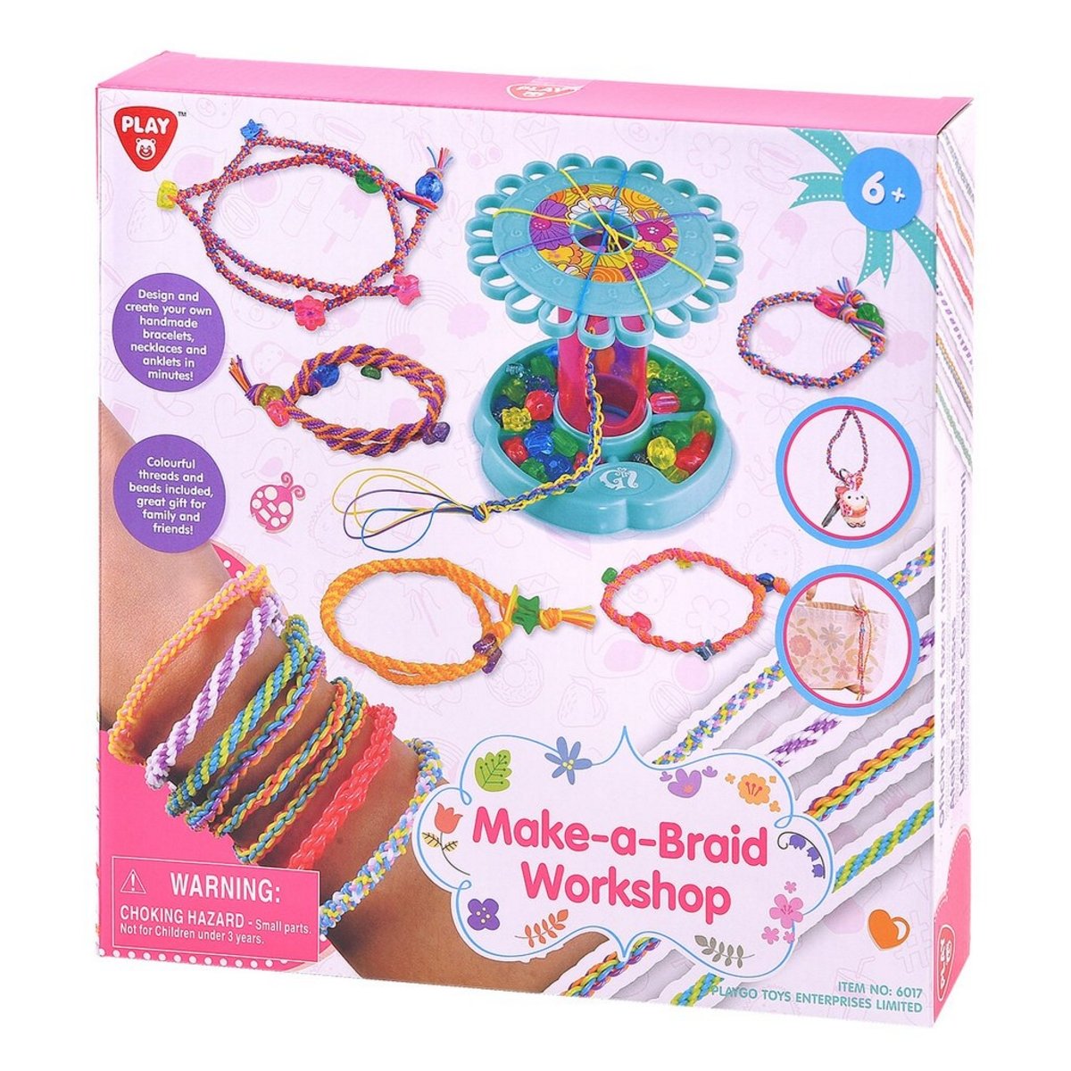 PlayGo Make a Braid Workshop - DIY Hair Braiding Kit for Girls, Kids Hair Styling & Creativity - Perfect for Birthday Gifts, Party Activities & Pretend Play Salon