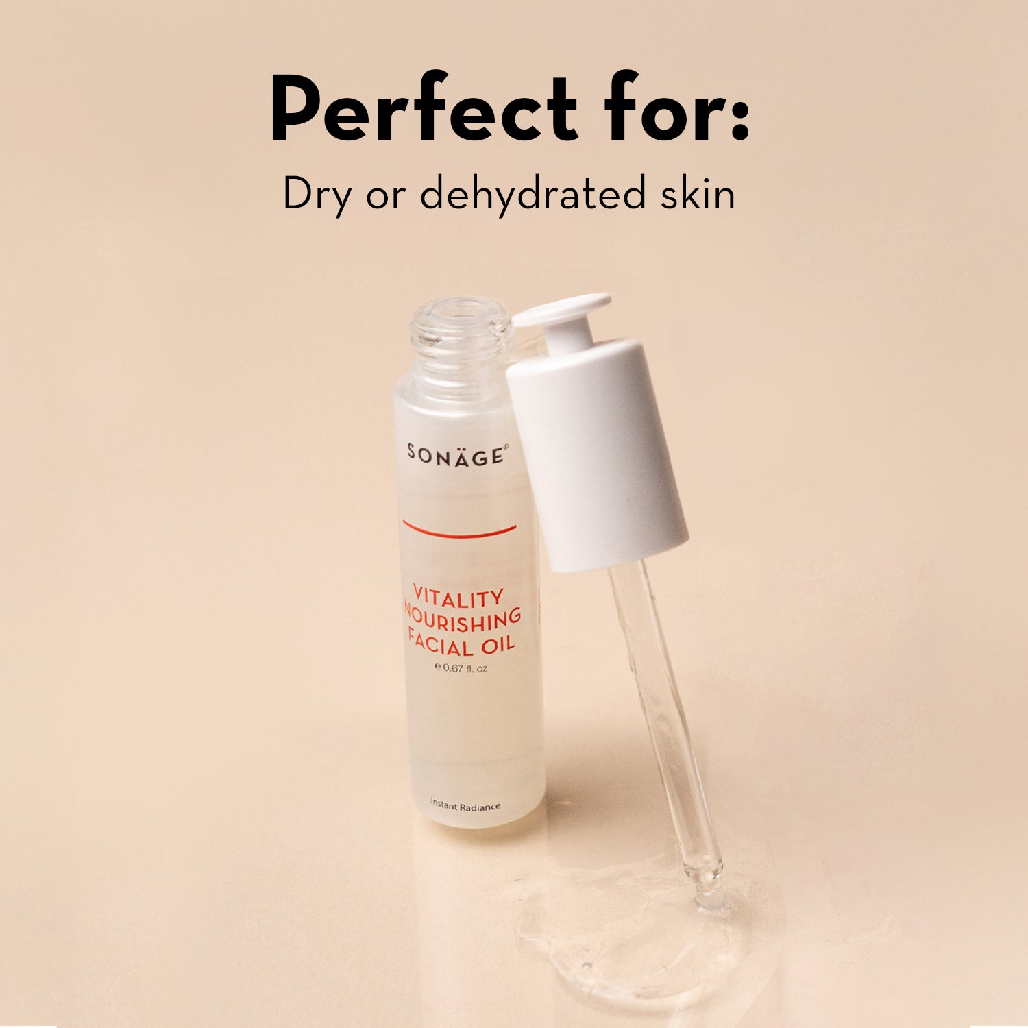 Vitality Nourishing Facial Oil - Organic Anti-Aging Face Serum for Glowing Skin | Day & Night Hydration for Dry & Sensitive Skin | Perfect for Daily Skincare Routine & Spa Treatments