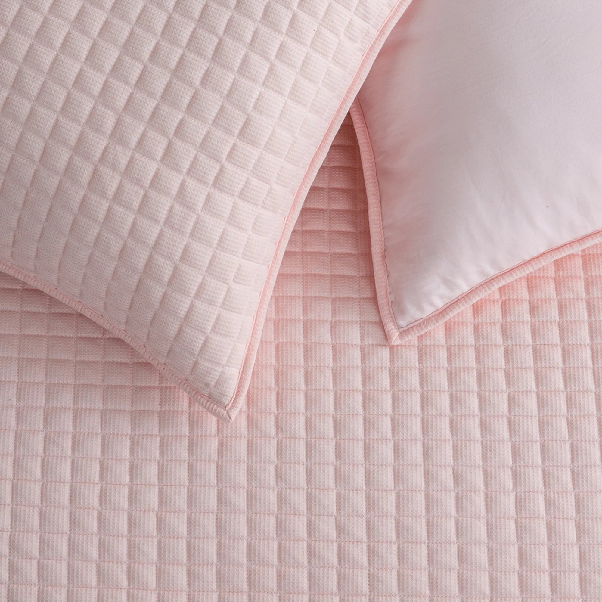 Soft Cotton Waffle Weave Quilt Set for Teens - Breathable Bedding for Boys & Girls - Perfect for Dorm Rooms, Sleepovers & Cozy Bedrooms
