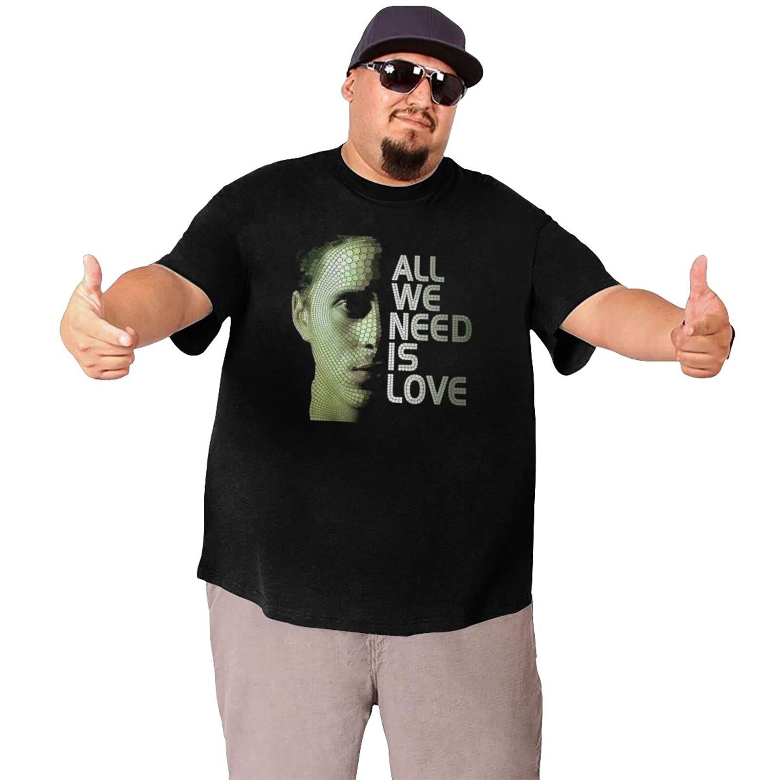 Canserbero Oversized Cotton T-Shirt for Men - Big & Tall Short Sleeve Tee in Black | Casual Streetwear & Hip Hop Fashion