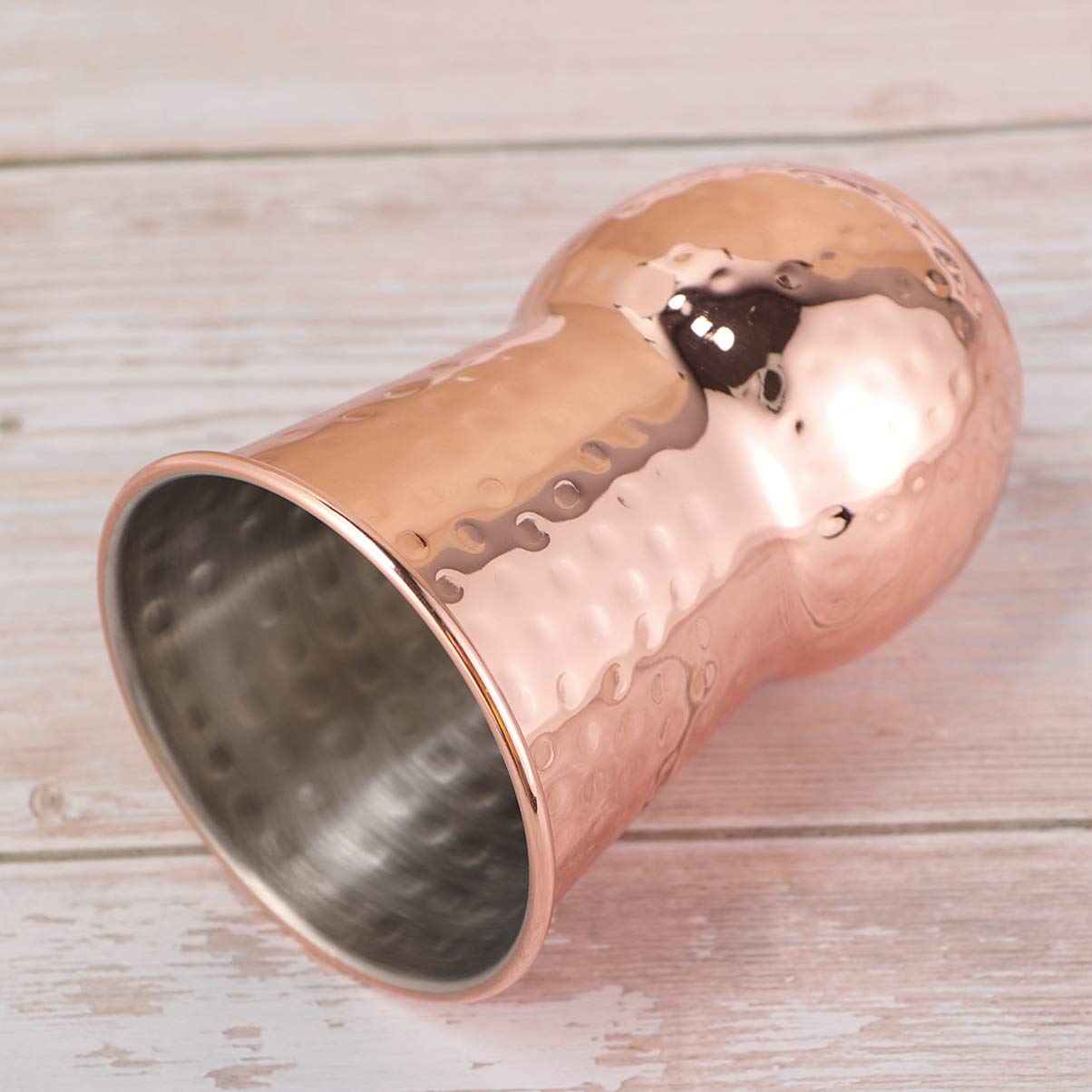 Premium Hammered Copper Mugs Set - 16oz Cocktail Cups with Shot Glasses, Durable Handcrafted Copper Moscow Mule Mugs for Whiskey, Mojito, Iced Coffee & Bar Drinks - Perfect for Parties, Home Bars & Gifts