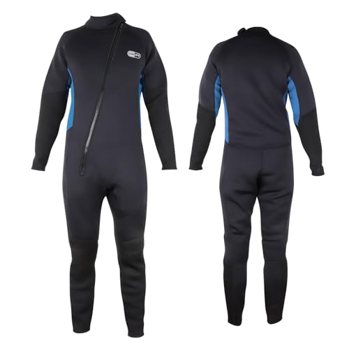 Mens Black and Blue Full Front Zip