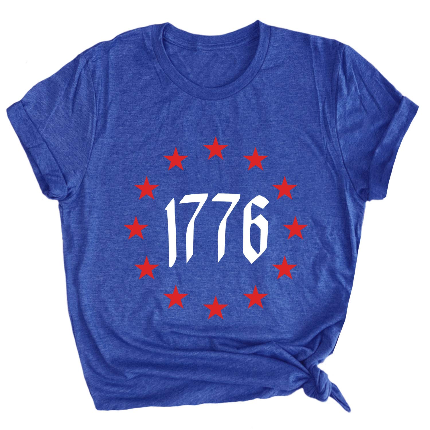1776 Stars Patriotic 4th of July T-Shirt - USA Independence Day American Flag Graphic Tee - Perfect for BBQ, Fireworks & Summer Celebrations