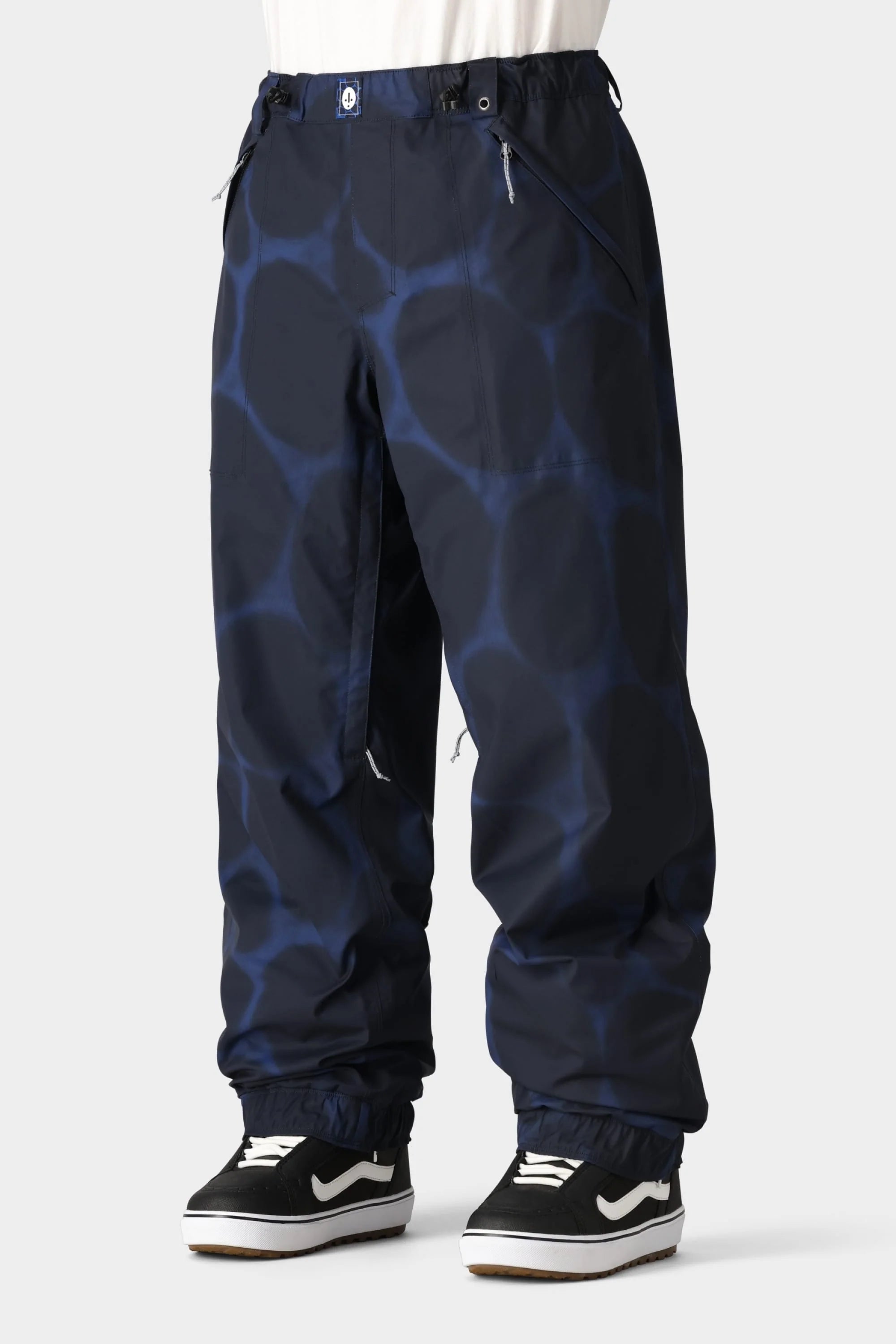 686 Dojo Snowpants 2025 - Blue Airbrush Waterproof Insulated Snow Pants for Men & Women - Perfect for Skiing, Snowboarding & Winter Outdoor Activities