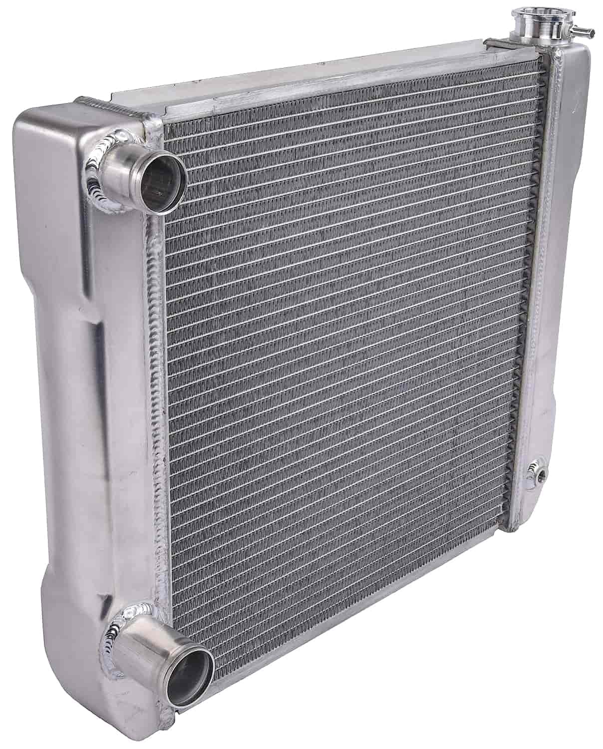 JEGS 52045 High Performance Double Pass Racing Radiator - Aluminum Cooling System for Track & Street Cars - Perfect for Racing, Drifting & High-Performance Vehicles