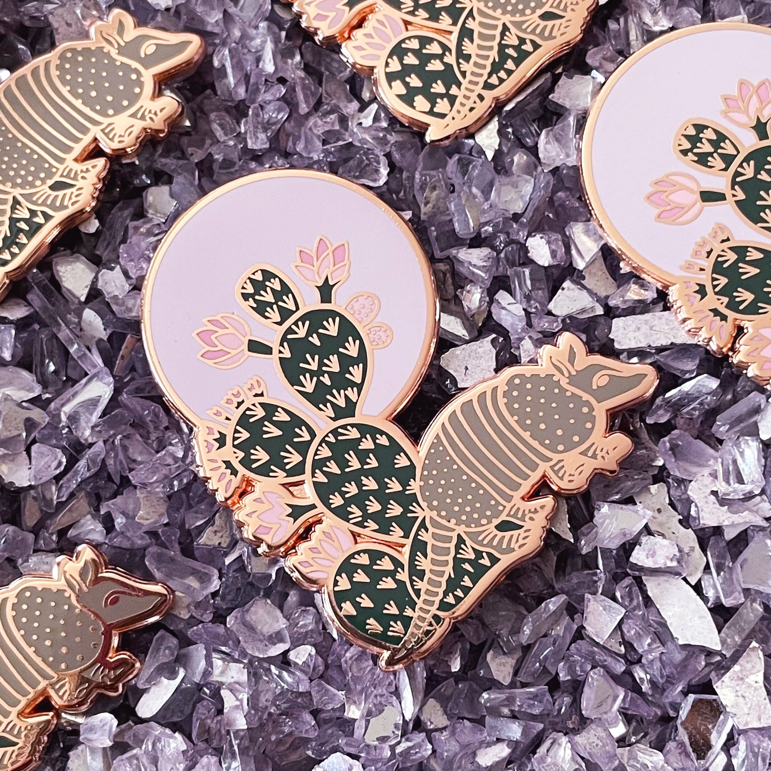 Armadillo Moon Enamel Pin - Cute Animal Lapel Pin for Backpacks, Jackets & Hats - Unique Collectible Accessory for Pin Enthusiasts & Gift Ideas