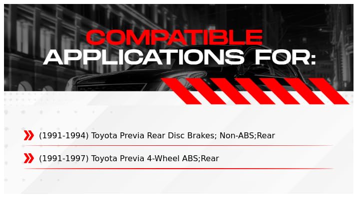 R1 Concepts Premium Rear Brake Pads and Rotors Kit - Ceramic Brake Pads & Drilled/Slotted Rotors - Compatible with 1991-1997 Toyota Previa Minivan - Perfect for Daily Commuting & Heavy Loads