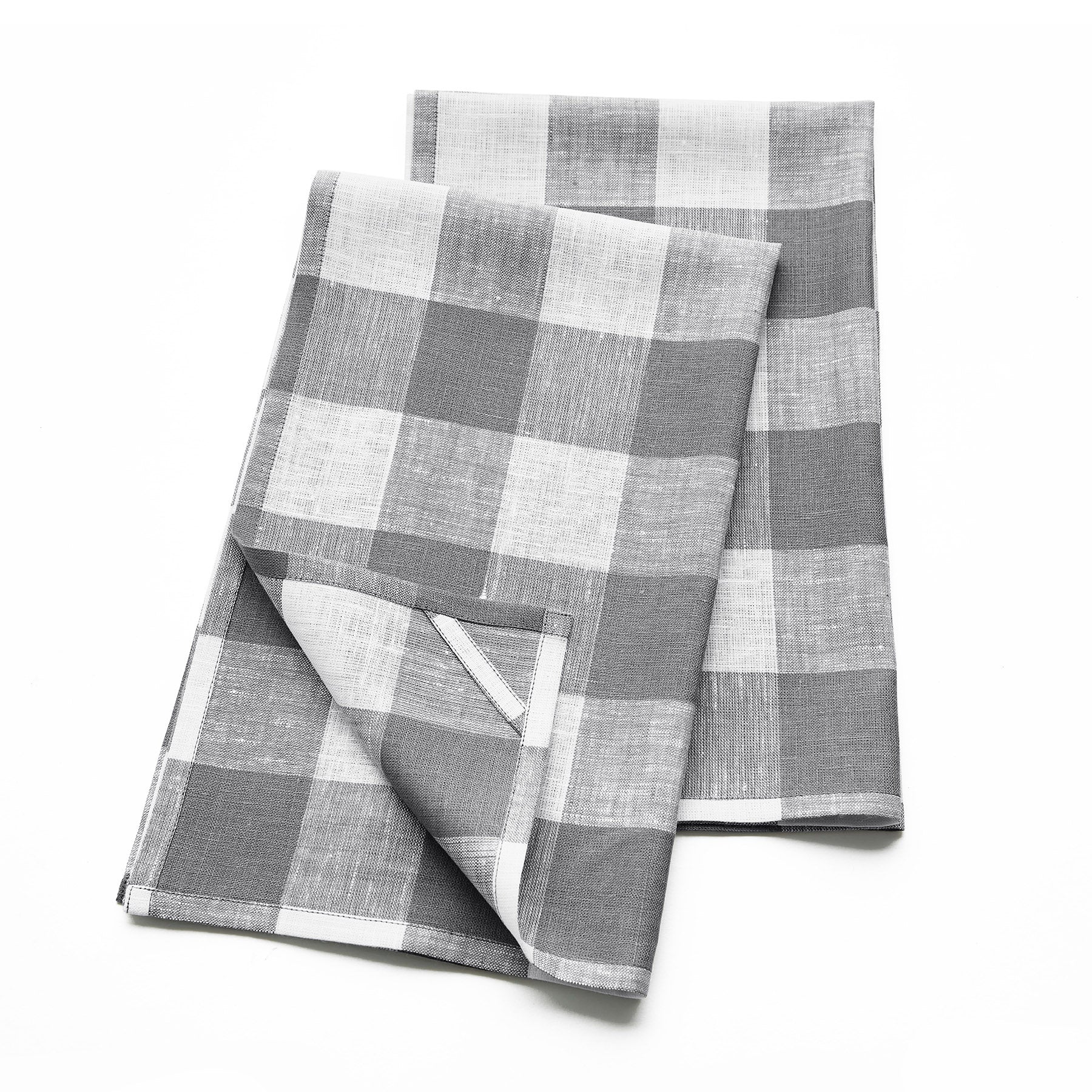 Buffalo Check Cotton Kitchen Towels Set of 2 - Absorbent & Durable Dish Cloths for Drying Dishes, Cleaning Countertops & Kitchen Decor - Red & Black Plaid Design