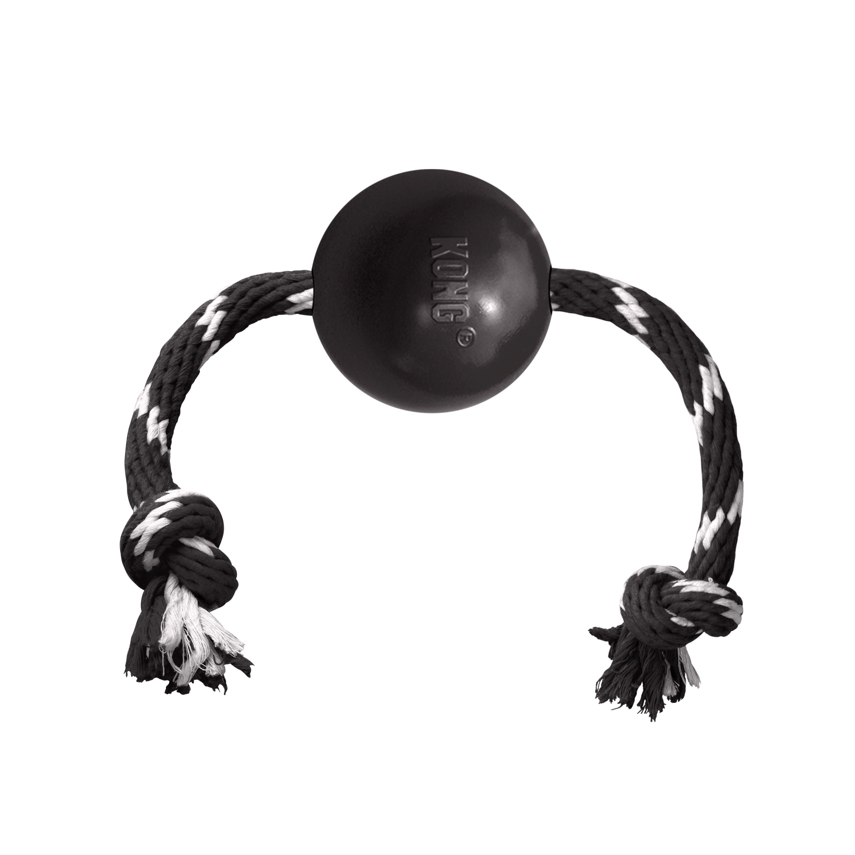 Kong Extreme Dog Toy Ball with Rope - Durable Chew Toy for Aggressive Chewers - Perfect for Fetch, Tug-of-War & Interactive Play